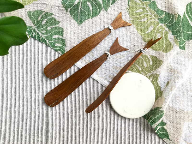 Wooden whale spreader / teakwood / cutlery / butter jam knife / 1 pc