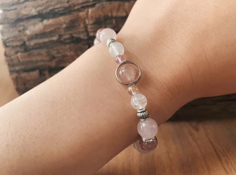 【水晶系列】粉晶草莓晶手鍊