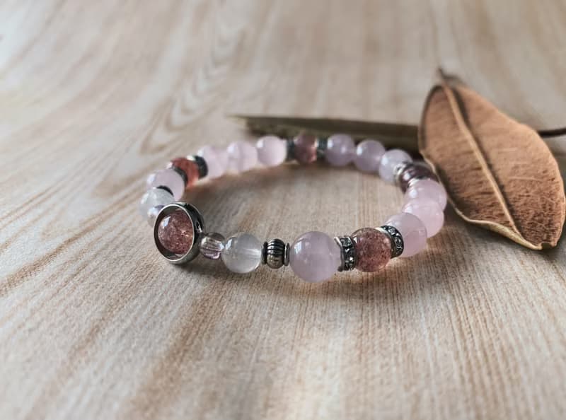 【水晶系列】粉晶草莓晶手鍊