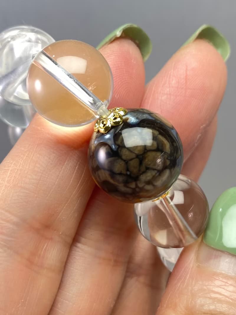 奇葩料珊瑚玉天然白水晶男女手串手鍊