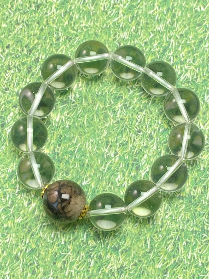 奇葩料珊瑚玉天然白水晶男女手串手鍊