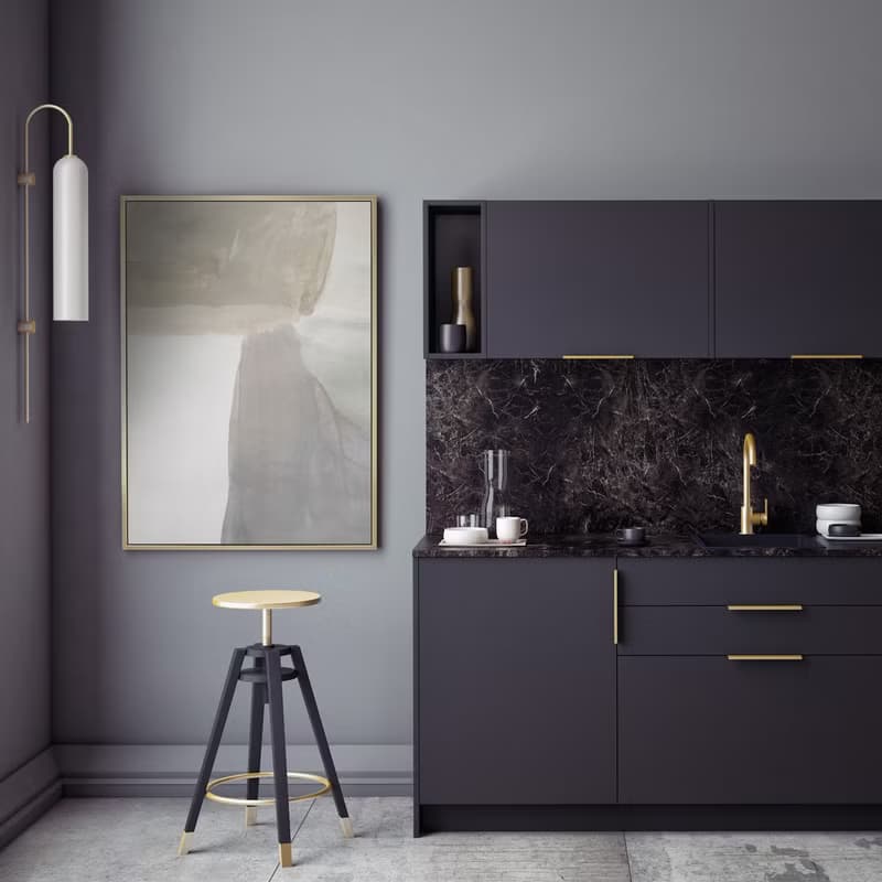 迷濛III - 土灰色抽象掛畫/簡約風佈置/居家佈置/臥室掛畫/裝飾畫