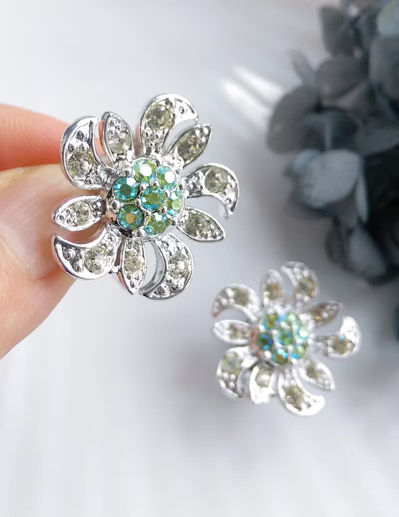 Vintage Jewelry  SARAH COV Mountain Flower 夾式耳環