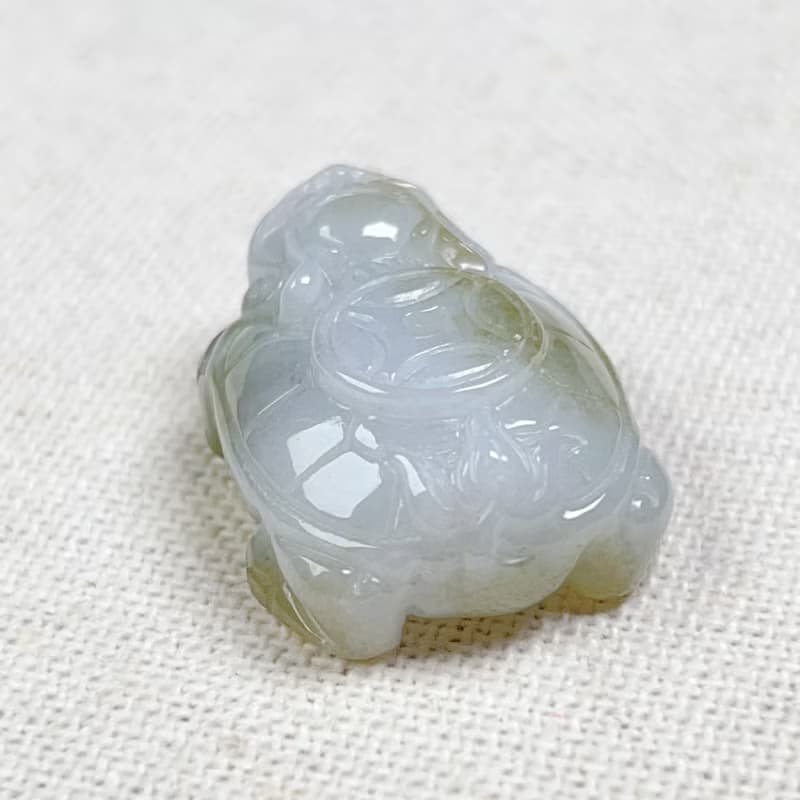 飄黃翡翡翠古錢龍龜 | 天然緬甸玉翡翠A貨 | 送禮