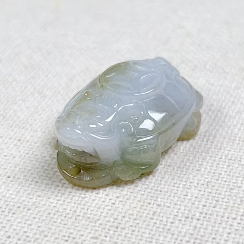 飄黃翡翡翠古錢龍龜 | 天然緬甸玉翡翠A貨 | 送禮