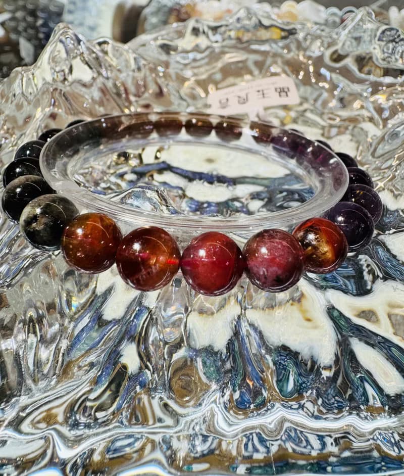 天然極光老礦濃色8mm17.12g手珠可通人體七輪提高靈性發揮潛能