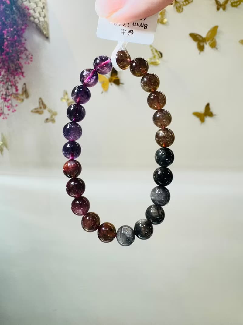 天然極光老礦濃色8mm17.12g手珠可通人體七輪提高靈性發揮潛能