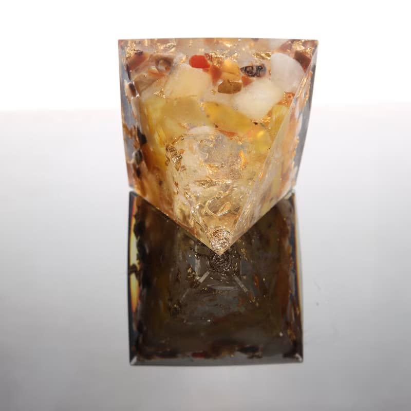 【畢業禮物】生命之花向日葵大型奧剛金字塔小夜燈orgonite招財