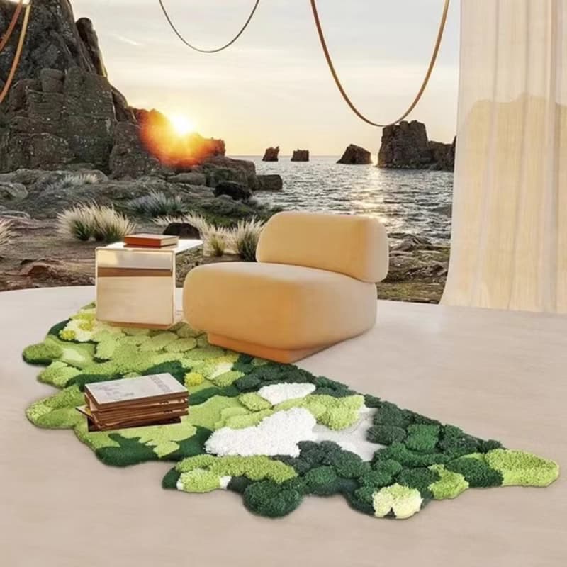 北歐風 手作 紐西蘭羊毛地毯 綠野仙蹤 客廳臥室 床邊墊 家居裝飾