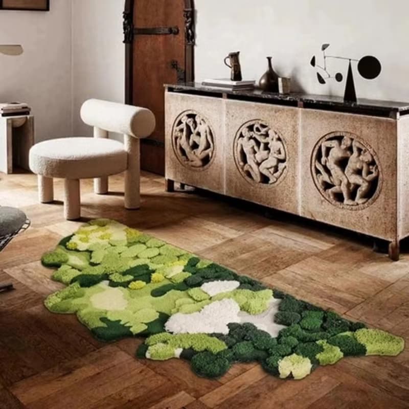 北歐風 手作 紐西蘭羊毛地毯 綠野仙蹤 客廳臥室 床邊墊 家居裝飾