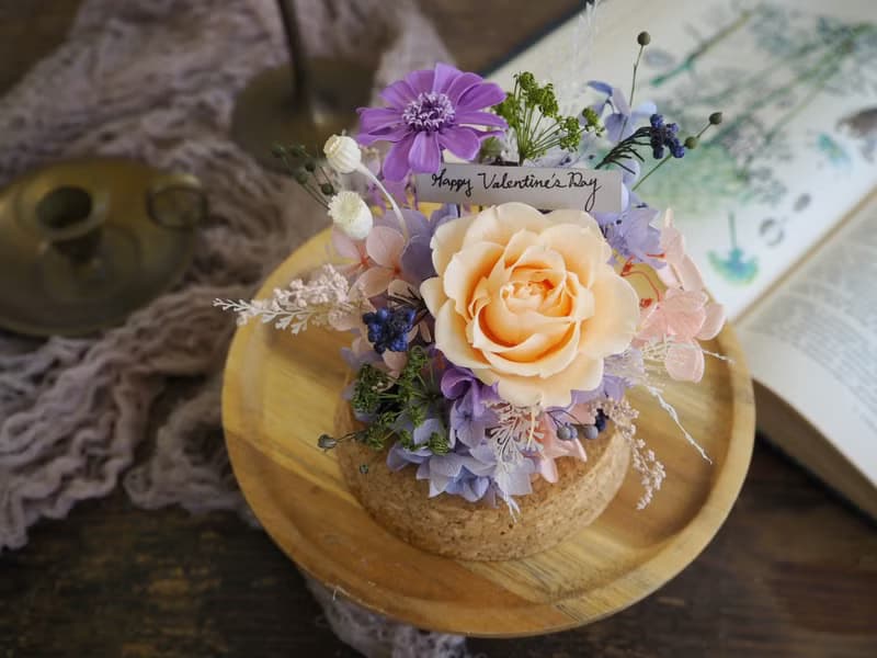 畢業畢業花束畢業花禮【永生花圓球玻璃罩盅】永生花不凋花