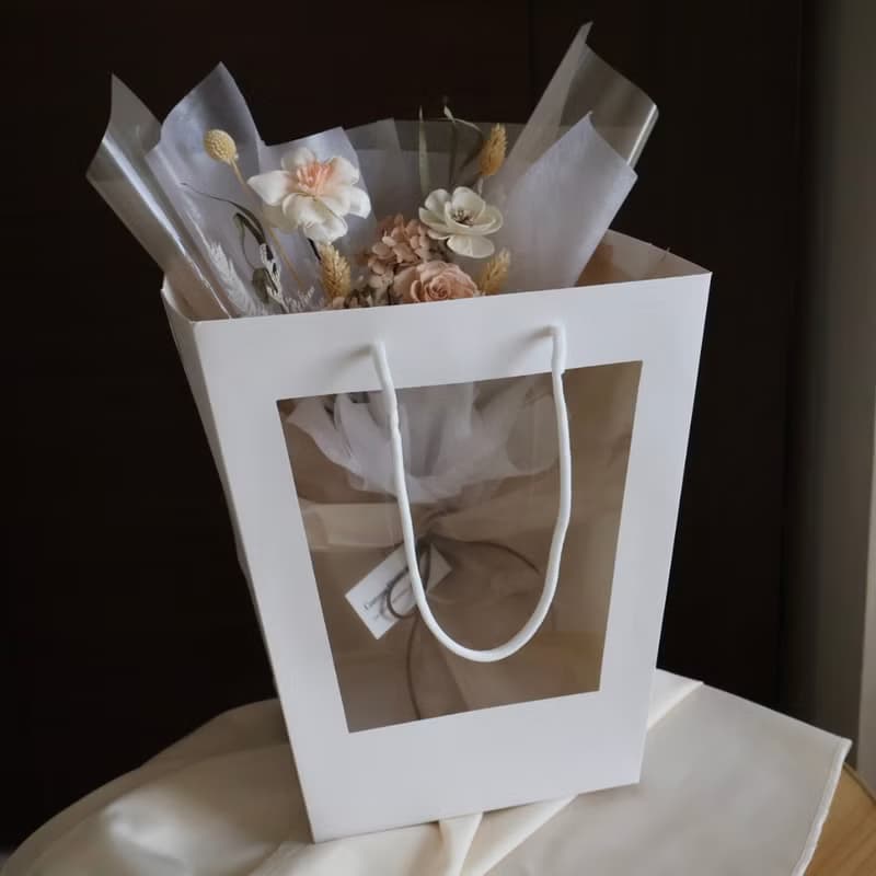 兩款尺寸情人節玫瑰花束 杏仁奶茶色 擴香花束 生日 週年禮物