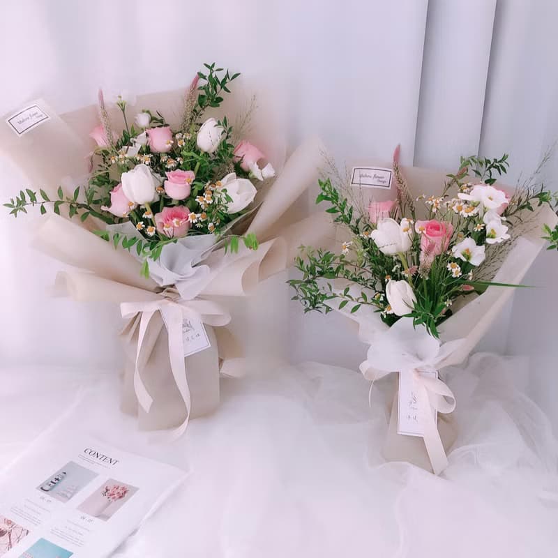 鮮花花束 鬱金香+玫瑰/情人節禮物