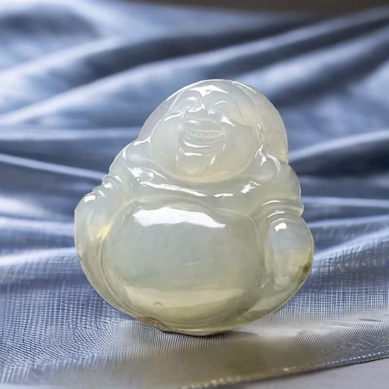 冰種翡翠彌勒佛 | 天然緬甸玉A貨翡翠 | 送禮