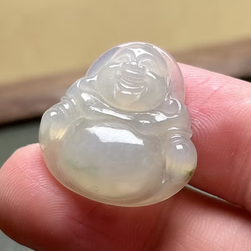 冰種翡翠彌勒佛 | 天然緬甸玉A貨翡翠 | 送禮