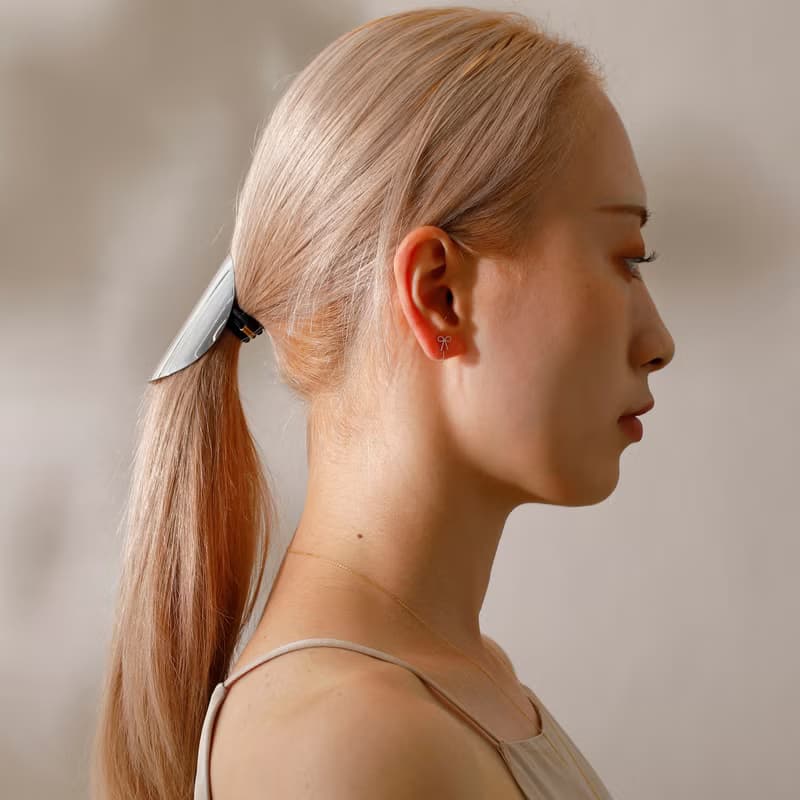 petit ribbon loop-fit earring PG　ループフィットイヤリング　ミニリボン 　ピンクゴールド