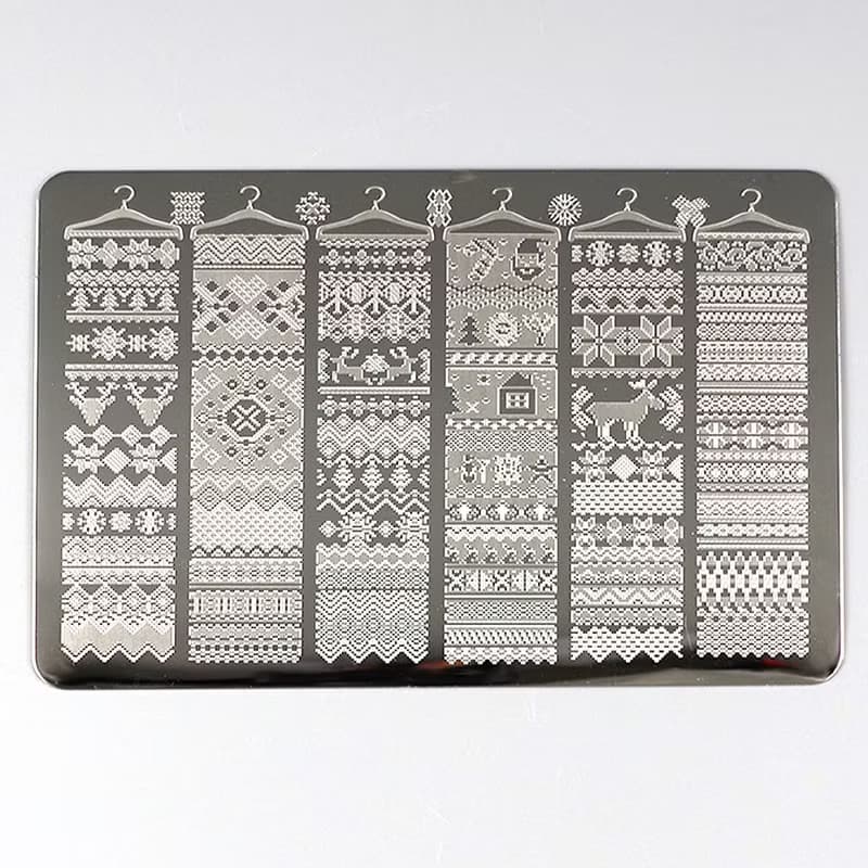 BEnails美甲轉印鋼板 小裁縫-圍巾小舖(大方版)BN015美甲印花板