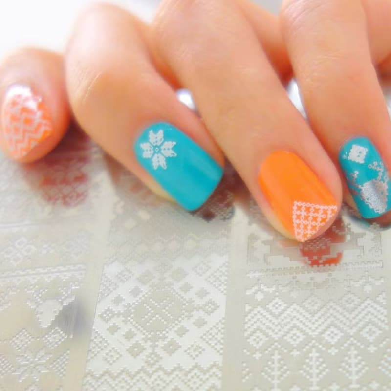 BEnails美甲轉印鋼板 小裁縫-圍巾小舖(大方版)BN015美甲印花板