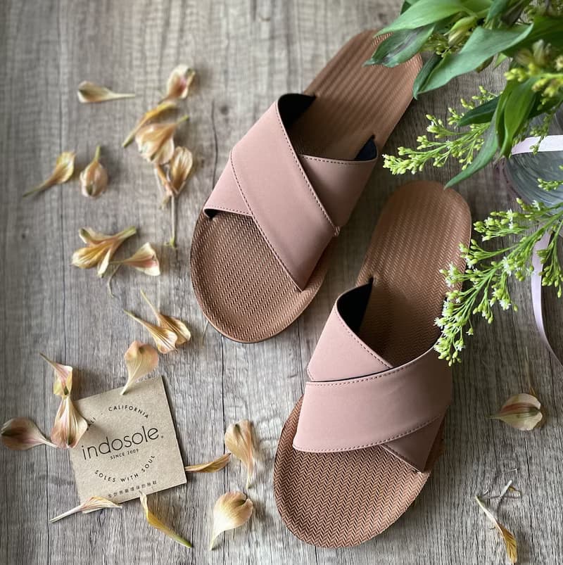 indosole CROSS 環保拖鞋 鐵鏽紅 女