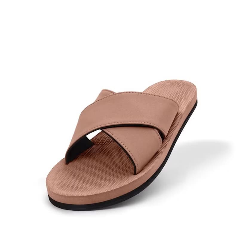 indosole CROSS 環保拖鞋 鐵鏽紅 女