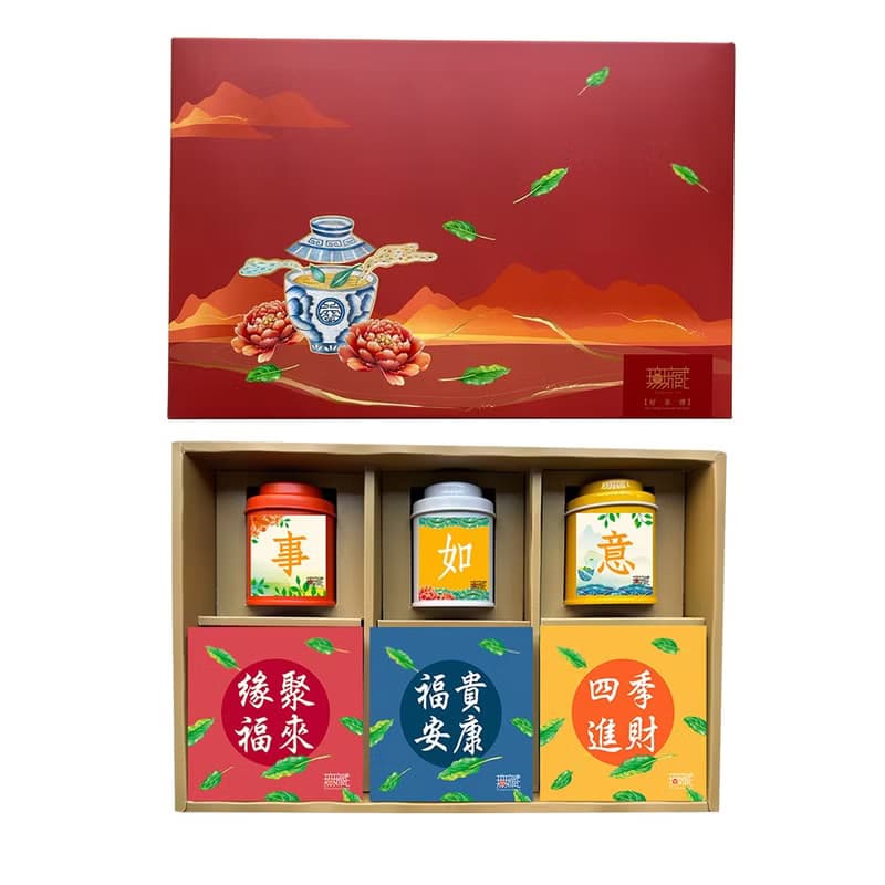 Q2【無藏】端午公益 喜慶大禮盒【事如意】綜合茶食禮 (3茶+3茶食