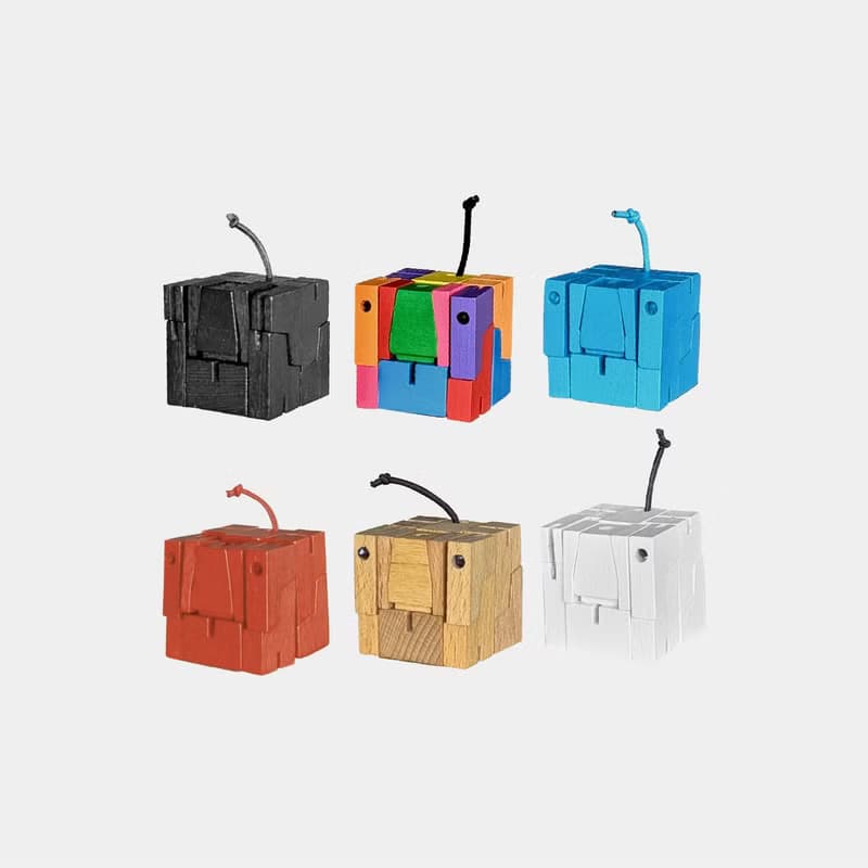 Milo Cubebot酷比狗【經典迷你】木製變形積木機器狗造型益智玩具