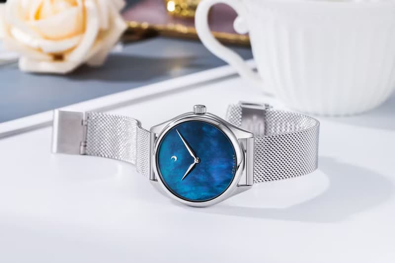 【MOONART】原創手錶 神話系列-致藍+ 珍珠貝藝術手錶