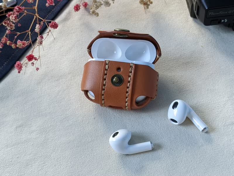Airpods 3 蘋果無線耳機 真皮 手工 保護套 皮套