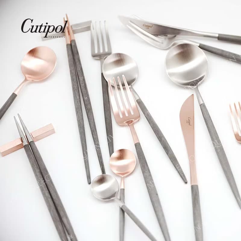 葡萄牙Cutipol GOA系列灰玫瑰金17.2cm奶油刀
