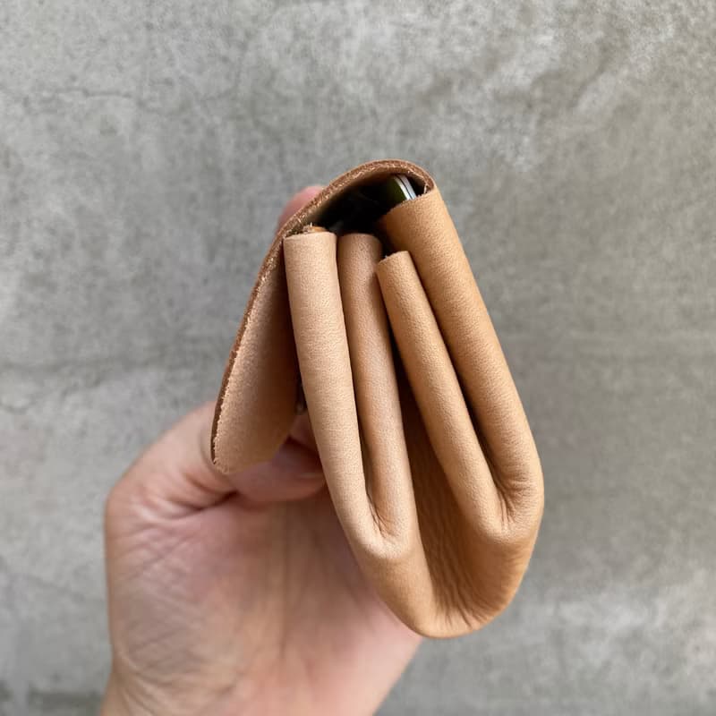 原色植鞣摔軟牛皮零卡包  零錢包  短夾 情人節 畢業禮物 七夕