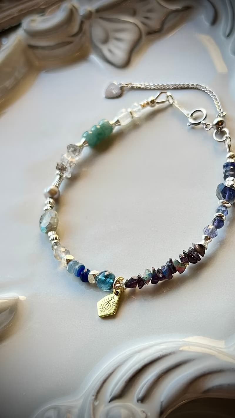 -時空裂縫/單圈-天然水晶手鏈/黃銅手鍊