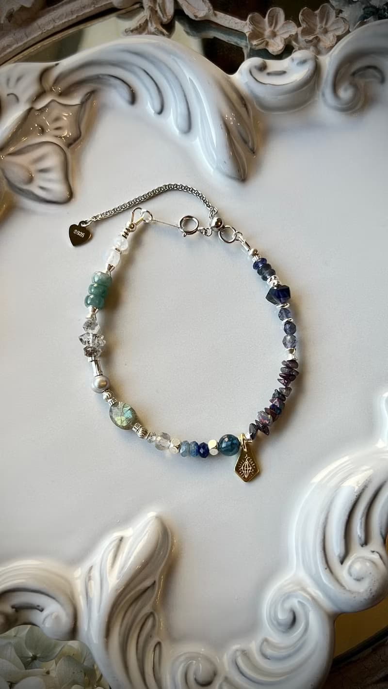 -時空裂縫/單圈-天然水晶手鏈/黃銅手鍊