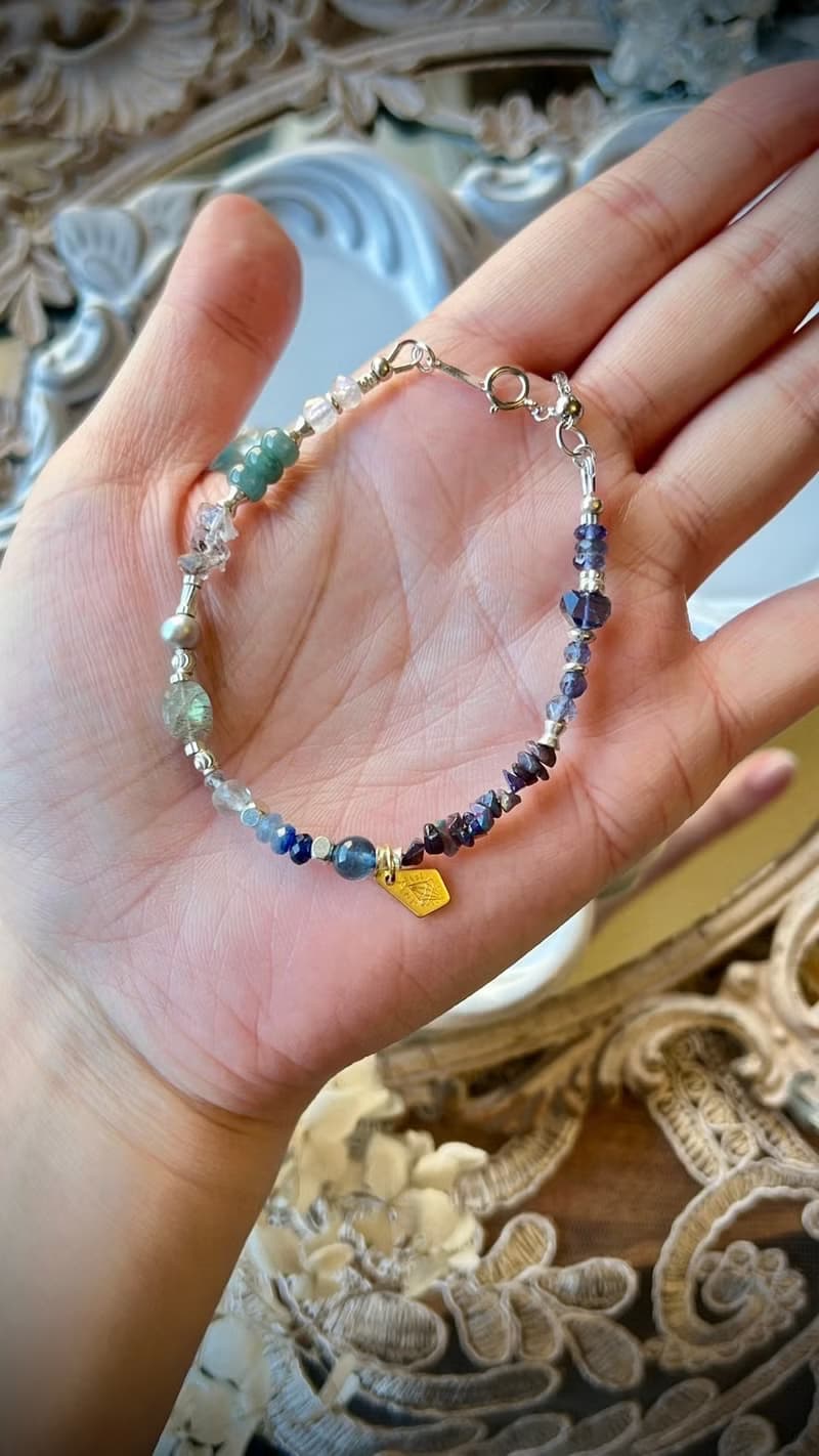 -時空裂縫/單圈-天然水晶手鏈/黃銅手鍊