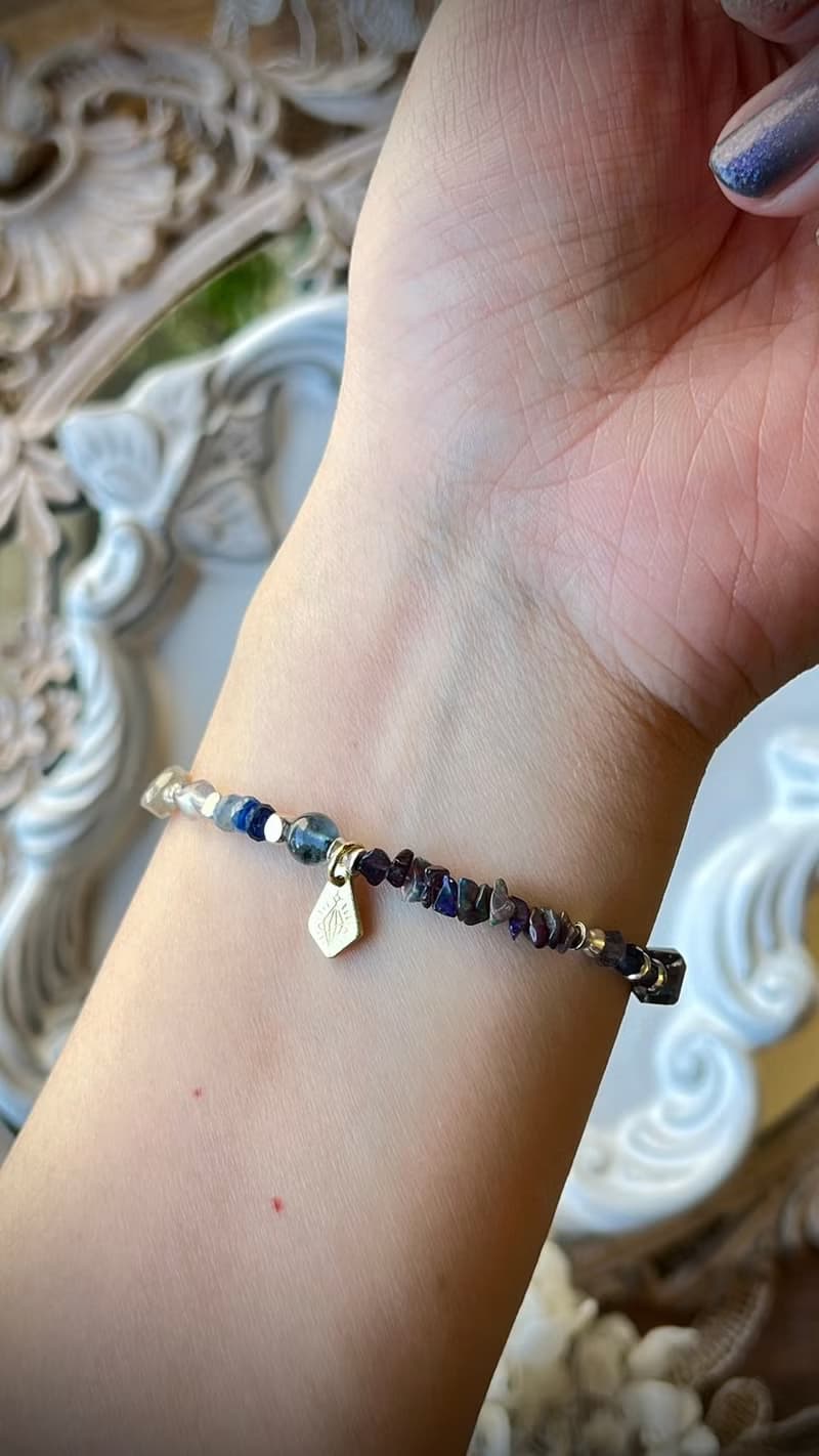 -時空裂縫/單圈-天然水晶手鏈/黃銅手鍊