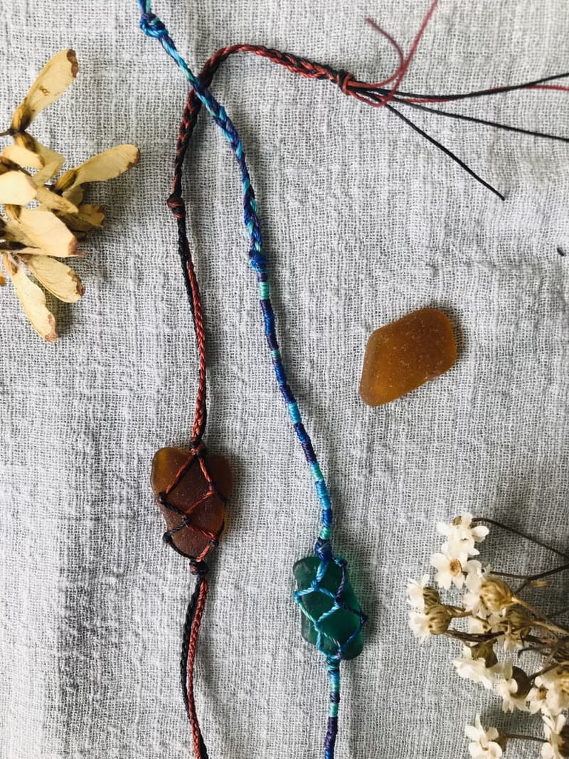 非常人x海石小姐 編織海玻璃手鍊