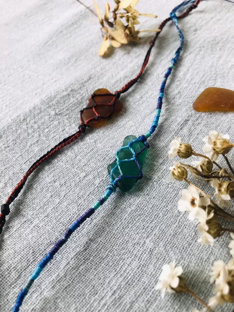 非常人x海石小姐 編織海玻璃手鍊