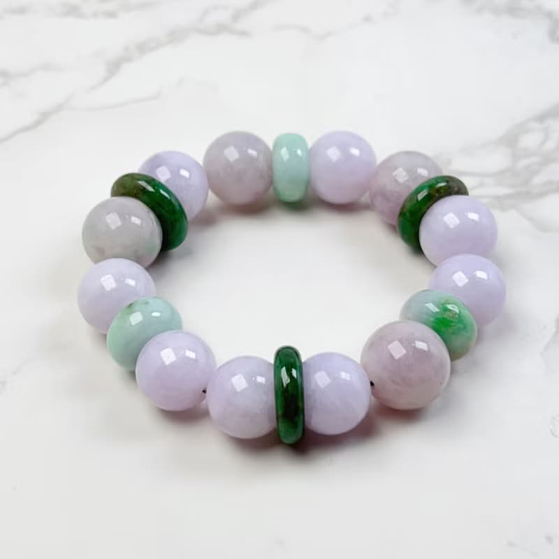 紫羅蘭翡翠手珠手鍊  | 天然緬甸玉A貨翡翠 | 送禮