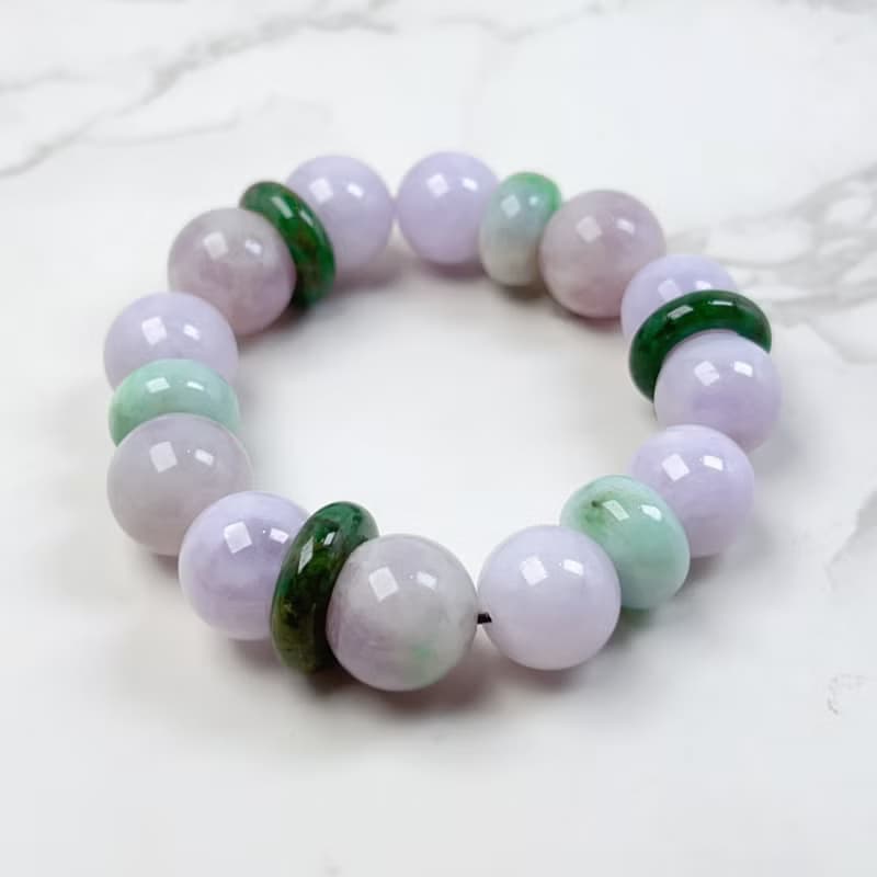 紫羅蘭翡翠手珠手鍊  | 天然緬甸玉A貨翡翠 | 送禮