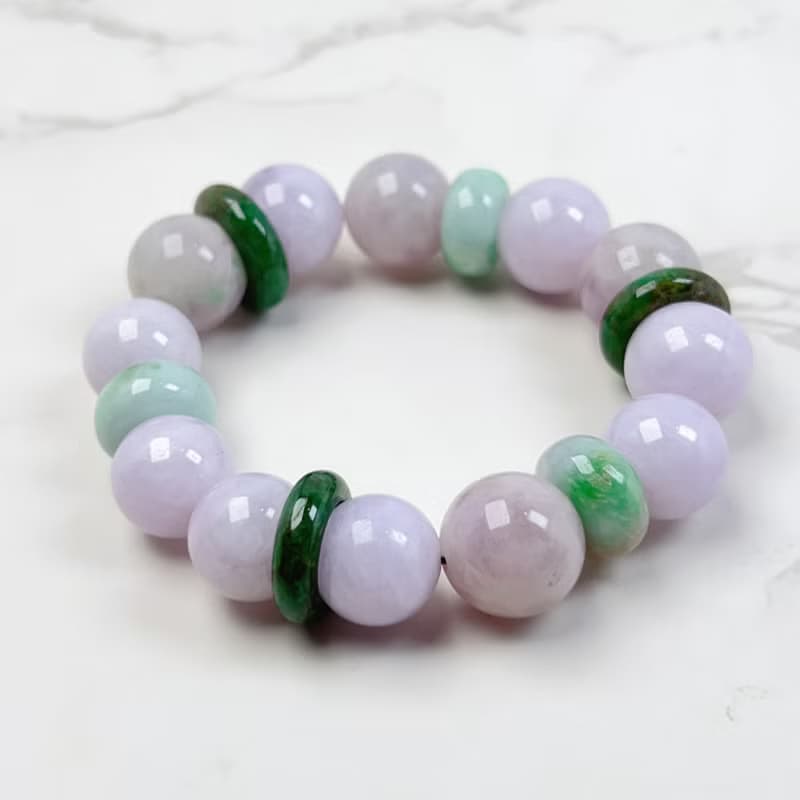 紫羅蘭翡翠手珠手鍊  | 天然緬甸玉A貨翡翠 | 送禮