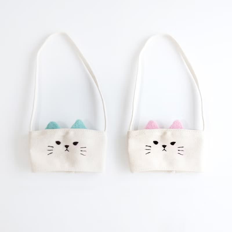【Q-cute】簍空飲料提袋系列-小杯粉嫩貓貓
