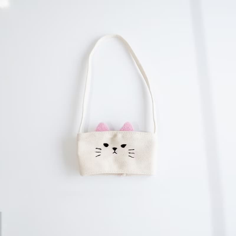 【Q-cute】簍空飲料提袋系列-小杯粉嫩貓貓