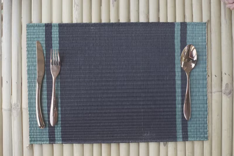 Set 2, Green mint Housewarming, Home Gifts, placemat, table mat, jute platemat