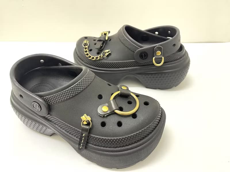 皮革手工製作 Crocs 吊飾獨特 洞洞鞋配件 洞洞鞋 DIY 3D Crocs