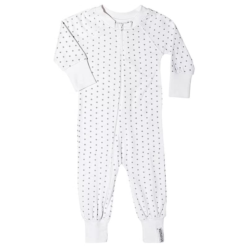 【北歐童裝】瑞典有機棉嬰幼兒連身包屁衣3Y至4Y 桃紅點點