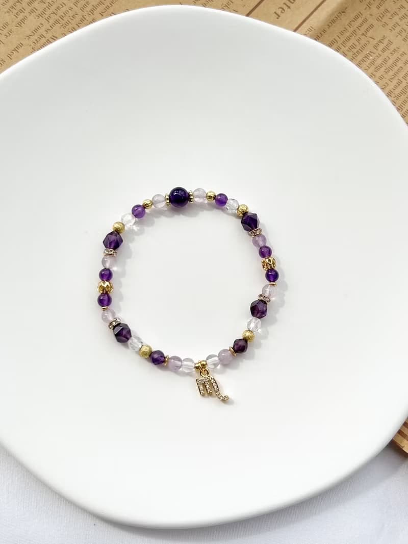 【星座雙鍊 天蠍座】水象星座 紫水晶 水晶手鍊