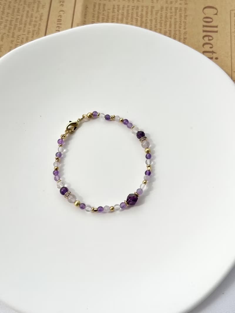 【星座雙鍊 天蠍座】水象星座 紫水晶 水晶手鍊