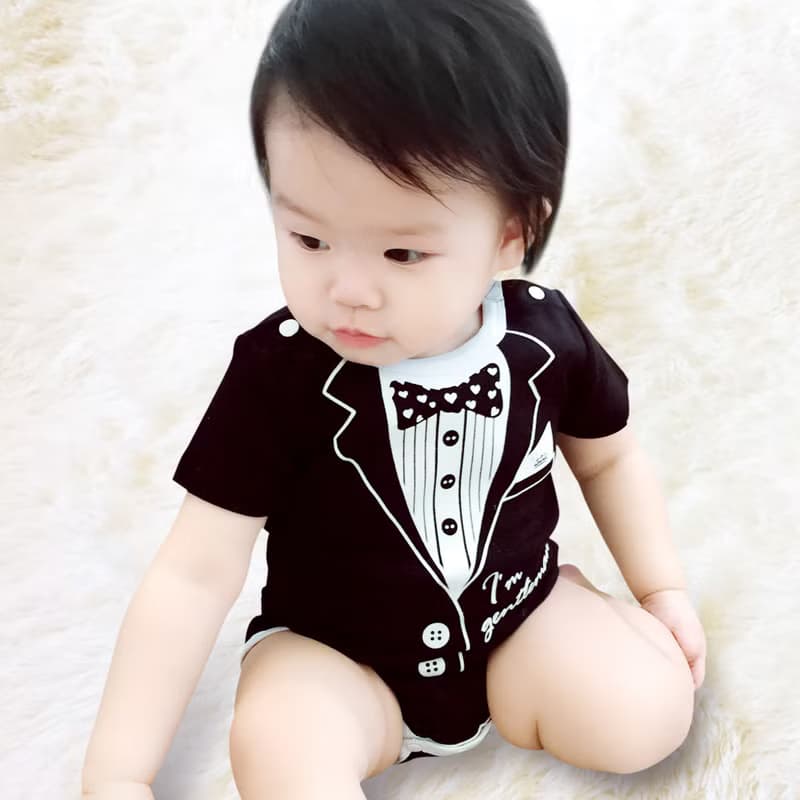 小紳士西裝 短袖綜合款 寶寶彌月禮盒組  嬰兒 新生兒禮物 送禮