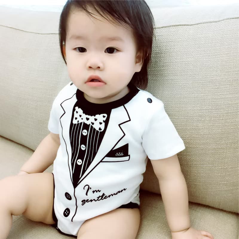 小紳士西裝 短袖綜合款 寶寶彌月禮盒組  嬰兒 新生兒禮物 送禮