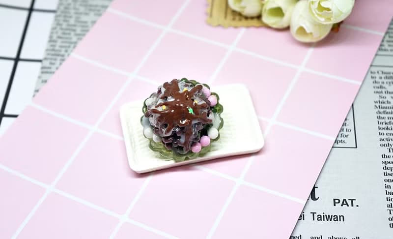 ➽黏土系列-超大份量-巧克力抹茶綜合刨冰-➪磁鐵系列