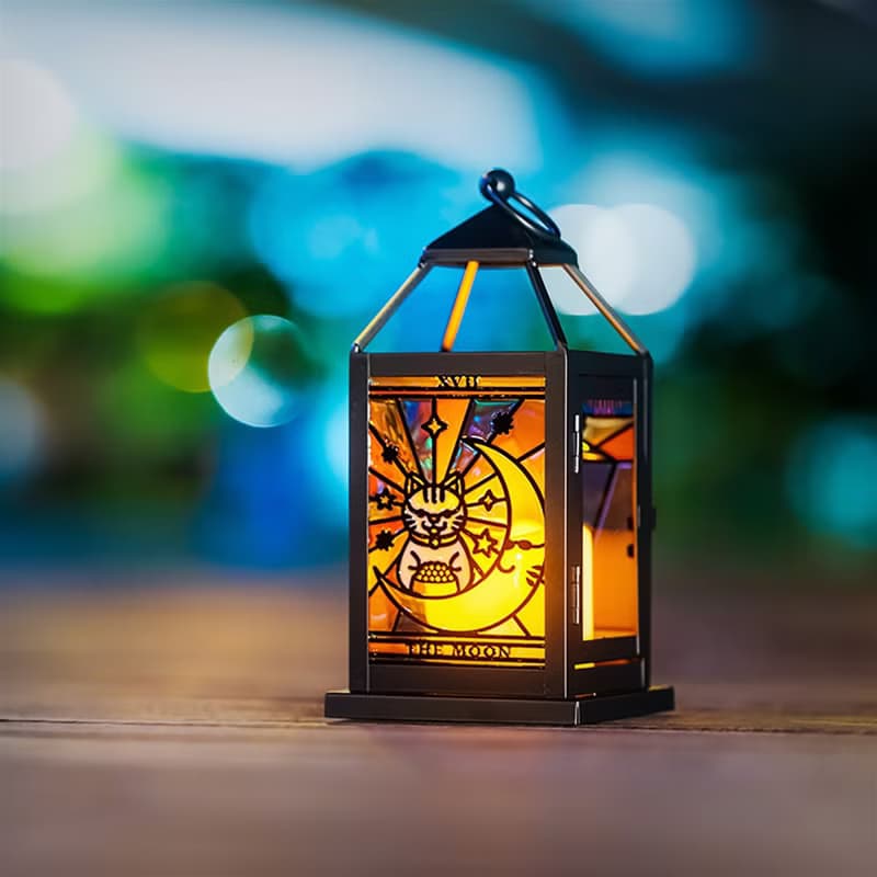 【Moko Bastet】萌貓咪彩繪小夜燈 蠟燭燈 裝飾燈 燈籠 中秋